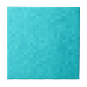 Aqua Blue Mosaic Tile Pattern,