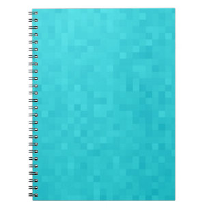Aqua Blue Mosaic Tile Pattern, Notebook