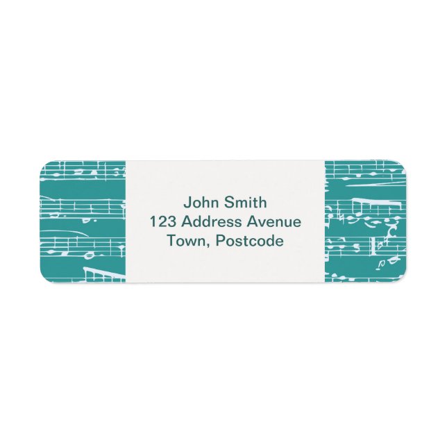 Aqua Blue music notes (Front)