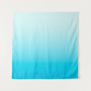 Aqua blue ombre background tapestry