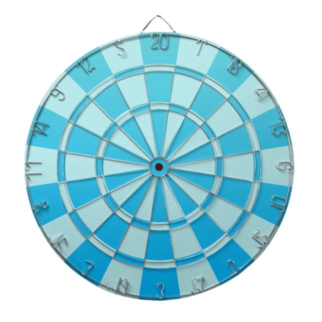 Aqua Blue Ombre Dartboard (Front)