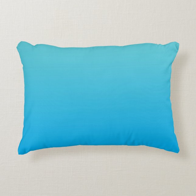 “Aqua Blue Ombre” Decorative Cushion (Front)