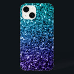 Aqua blue Ombre faux glitter sparkles Case-Mate iPhone 14 Case<br><div class="desc">Aqua blue Ombre faux glitter sparkles Case-Mate iPhone Case. Beautiful girly glamourous dark and light blue shiny glitters sparkles. Photo of cyan and dark blue sparkles not actual glitter!</div>