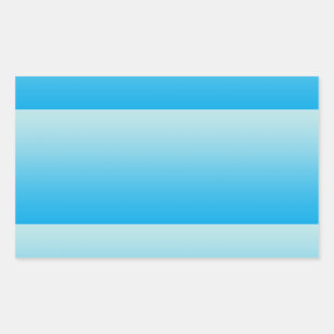 Aqua Blue Ombre Rectangular Sticker
