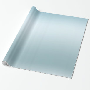 Aqua Blue Ombre Wrapping Paper