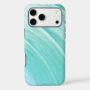 Aqua Blue Paint Swirls