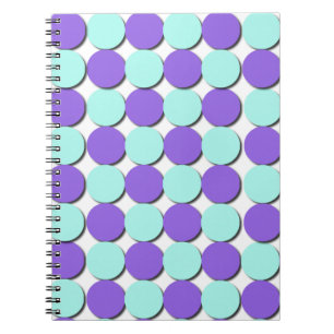 Aqua & Blue Polka Dots Notebook
