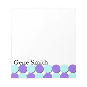 Aqua & Blue Polka Dots Notepad