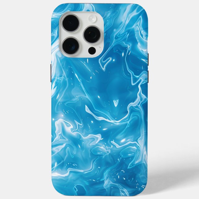 Aqua Blue Pool Water Pattern Case-Mate iPhone Case (Back)