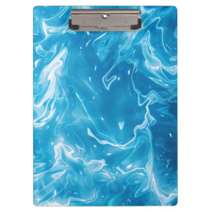 Aqua Blue Pool Water Pattern Clipboard