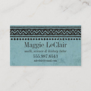 Aqua Blue Professional Appointments Business Card