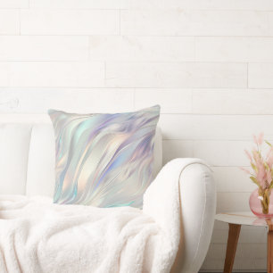 Aqua Blue Purple Pearl White  Cushion