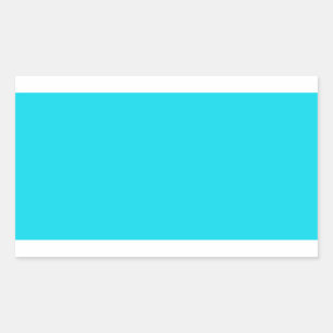 Aqua Blue Rectangle Sticker