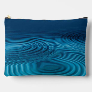 Aqua Blue Ripples Accessory Pouch