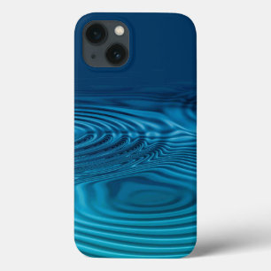 Aqua Blue Ripples iPhone 13 Case