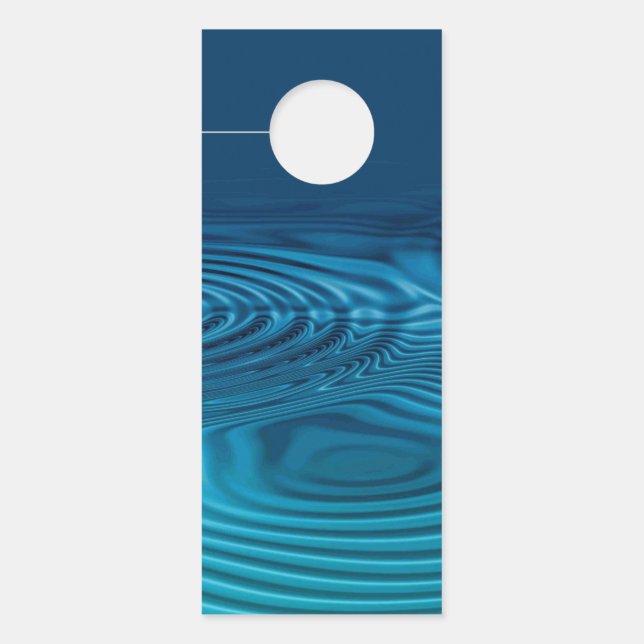 Aqua Blue Ripples  Door Hanger (Front)