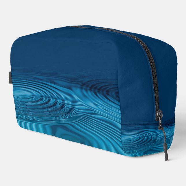 Aqua Blue Ripples  Dopp Kit (Right Corner)