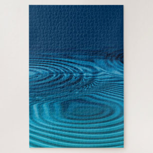 Aqua Blue Ripples Jigsaw Puzzle