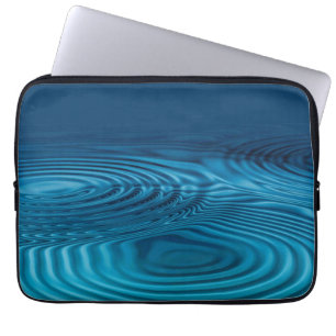 Aqua Blue Ripples Laptop Sleeve