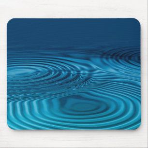 Aqua Blue Ripples Mouse Mat