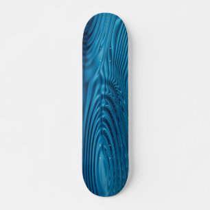 Aqua Blue Ripples Skateboard