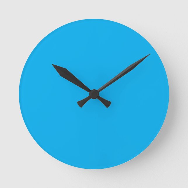 Aqua Blue Round Clock (Front)
