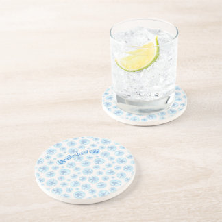 Aqua-blue sand dollar coaster