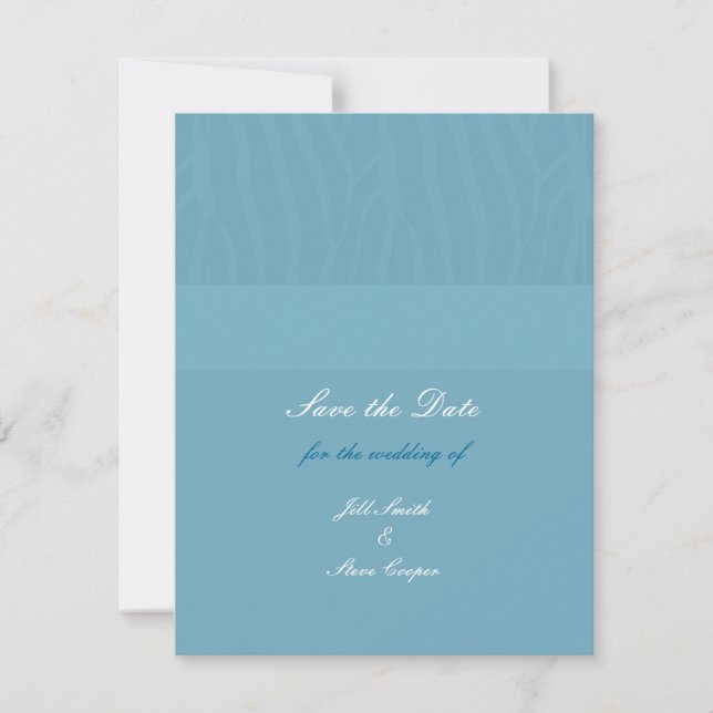 Aqua Blue Save the Date (Front)