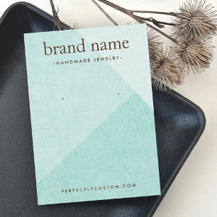 Aqua blue shades earring display card