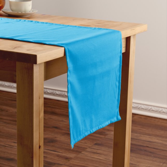 Aqua Blue Short Table Runner (In Situ)