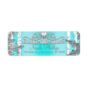 Aqua Blue & Silver Winter Wonderland Snowflakes