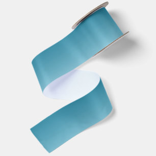 Aqua Blue Sky Ombre Birthday Satin Ribbon
