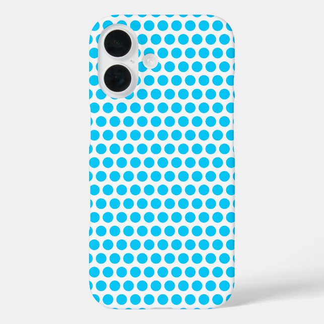 Aqua Blue Small Dots Case-Mate iPhone Case (Back)