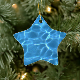 Aqua Blue Swimming Pool Ceramic Tree Decoration