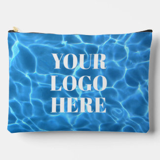 Aqua Blue Swimming Pool Image for Your Logo Accessory Pouch