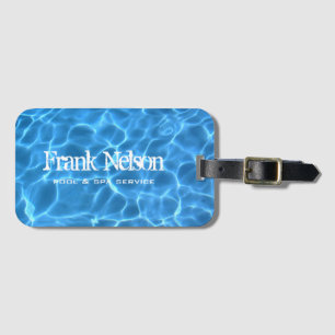 Aqua Blue Swimming Pool Luggage Tag