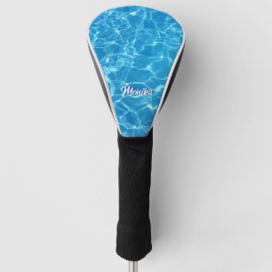 Aqua Blue Swimming Pool Personised  Golf Head Cover