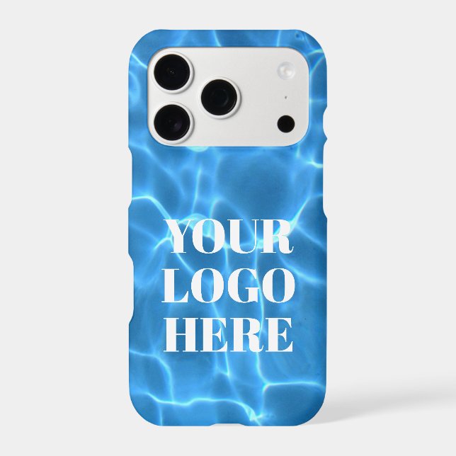 Aqua Blue Swimming Pool Photo for Your Logo (Back)