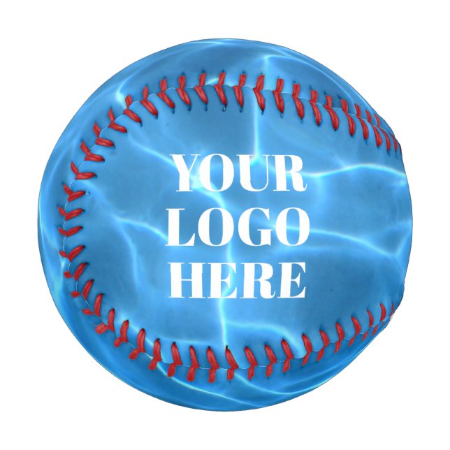 Aqua Blue Swimming Pool Photo for Your Logo Baseball (Front Left)