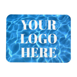 Aqua Blue Swimming Pool Photo for Your Logo Magnet