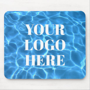 Aqua Blue Swimming Pool Photo for Your Logo Mouse Mat