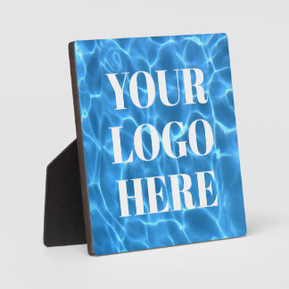 Aqua Blue Swimming Pool Photo for Your Logo Plaque