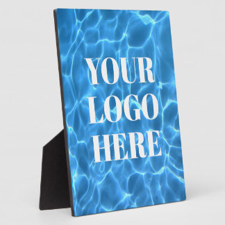 Aqua Blue Swimming Pool Photo for Your Logo Plaque