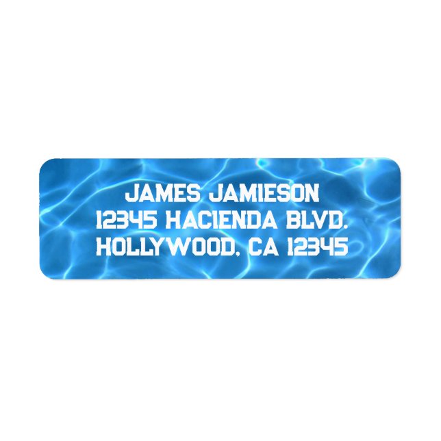 Aqua Blue Swimming Pool Photo Sport (Front)