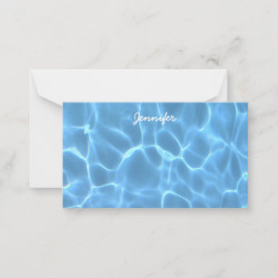 Aqua Blue Swimming Pool Soft Colours Photo Card