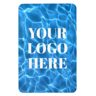 Aqua Blue Swimming Pool Vertical Photo Your Logo Magnet