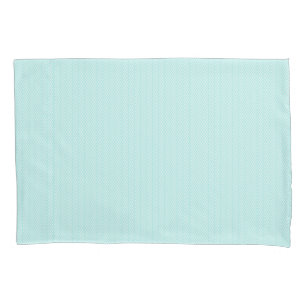 Aqua Blue Turquoise Teal White Chevron Pillowcase