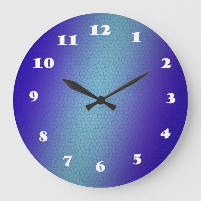 Aqua Blue  Wall Clock (Front)