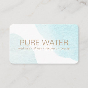 Aqua Blue Watercolor IV therapy wellness dayspa Business Card