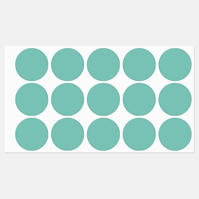 Aqua Blue Waterproof Labels (Sheet)